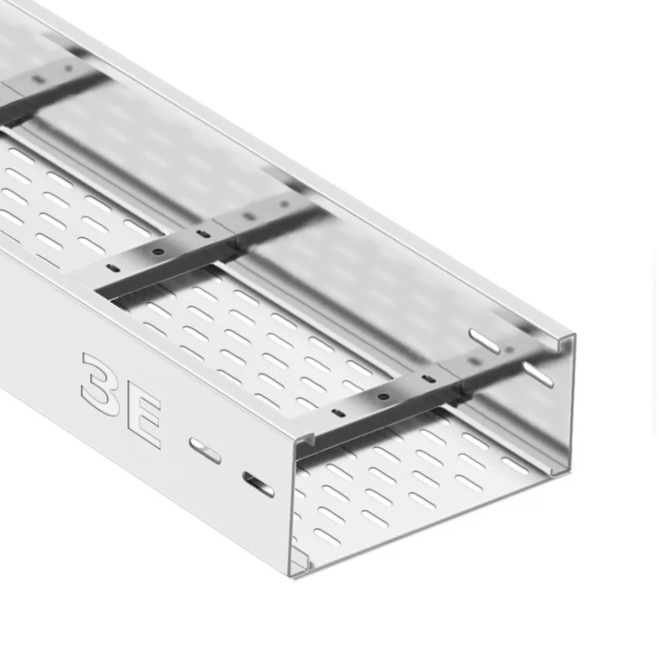Лоток перфорированный усиленный ЗЕ-7 400х150х3000 (S=1.5) INOX фото